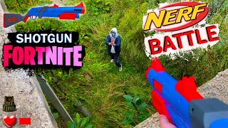 NERF BATTLE  Mission FORTNITE Shotgun  Nerf war  first person shooter [upl. by Nnawtna236]