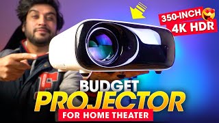 Best BUDGET PROJECTOR for Home Theater ⚡️ HUGE 350INCH amp 4K HDR Support  PixPaq PRIME Projector [upl. by Ardiekal509]