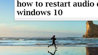 how to restart audio driver windows 10 11 [upl. by Kennan]