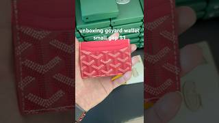 unboxing goyard wallet card holder small gap card slot top version 11 reps replica from China [upl. by Ciredec]