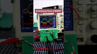 Instantaneous power of mosfet electronic oscilloscope led mosfet circuit current powerloss [upl. by Alekal]