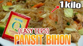 1 KILO Pansit Bihon Recipe   EASY TIPS  How to cook PANSIT BIHON  PANSIT RECIPE [upl. by Tita750]