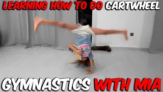 Learning how to do cartwheel in gymnastics [upl. by Nossah468]