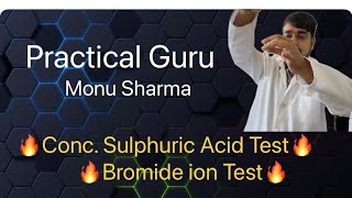 Bromide ion Test Conc Sulphuric   Acid Radical  CBSE XII  Practical Guru Monu Sharma [upl. by Notfilc]