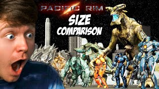 Pacific Rim the SIZE COMPARISON Reaction Kaiju amp Jaeger [upl. by Solrac]