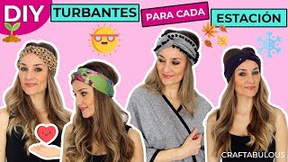 👳‍♀️ DIY  4 TURBANTES DIADEMA  FÁCIL  Craftabulous Contra el Cancer [upl. by Ardiek]