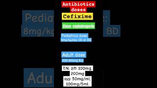 cefiximeantibioticsmedicinedrugdoses [upl. by Viscardi866]