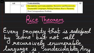 63 Rice theoremUndecidability [upl. by Madelon]