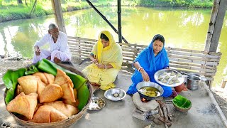 আজ আমি আর বোন আলু ফুলকপি দিয়ে গরম গরম খাস্তা সিঙ্গারা বানালাম খেয়ে সবাই খুশি  samosa recipe [upl. by Pride]