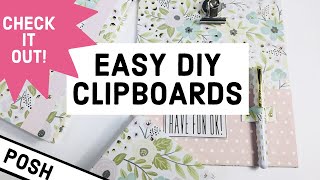 Make Your Own Clipboards ⭐️AWESOME EASY TO MAKE 2020 PAPER CRAFT IDEA⭐️ DIY Designer Clipboards [upl. by Jania271]