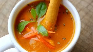 Carrot Soup how to prepare quick and easy carrot soup  Foodvedam [upl. by Resa]