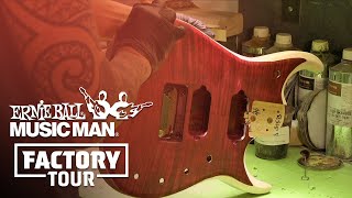 How Ernie Ball Music Man Builds Guitars  Factory Tour [upl. by Ahsytal]