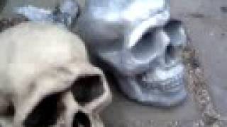 foam aluminium skull halloween Pouring mold casting Aluminum [upl. by Anson]