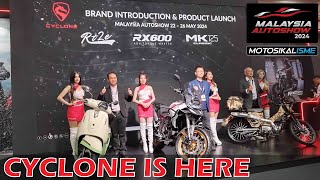 CYCLONE MOTORCYCLE IS NOW AVAILABLE HERE IN MALAYSIA  MALAYSIA AUTOSHOW 2024 [upl. by Lenahs]