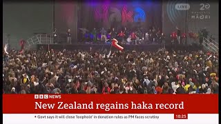 Largest haka breaks world record in New Zealand  29Sep2024 [upl. by Eednas573]