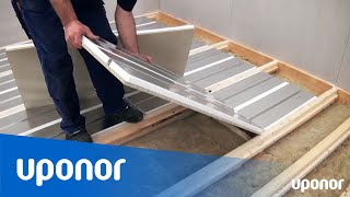 Installation av golvvärme  Uponor Golvvärmekassett med isolering [upl. by Onia]