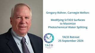 Greg Rohrer Modifying SrTiO3 Surfaces to Maximize Photochemical Water Splitting [upl. by Barton275]