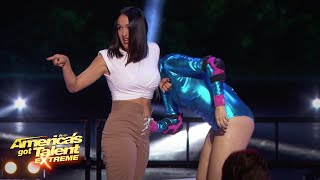 Nikki Bella Brings Wrestling to AGT Extreme  AGT Extreme 2022 [upl. by Lenwood259]