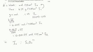 Iodine vs Thiosulphate Titration Calculations Example [upl. by Ynnij]