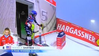 Mikaela Shiffrin  WIN  Slalom  Levi  RUN 1  2024 [upl. by Tisdale377]