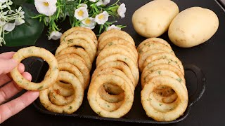 When you have 3 potatoes make these crispy potato rings so delicious that I cook almost everyday [upl. by Nazario]