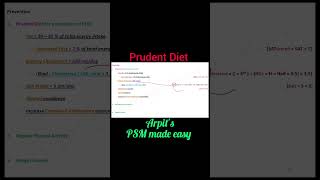 Prudent Diet  PSM mnemonic  Community Medicine mnemonic  Public Health mnemonic  PSM made easy [upl. by Salim]