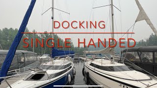 3 Docking  Exit turning into wind  single engine trawler [upl. by Haorbed751]