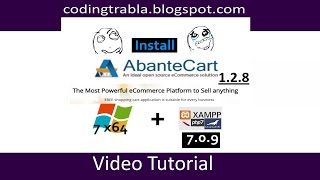 Install AbanteCart 128 on Windows 7 localhost  opensource Shopping Cart byAO [upl. by Elorac276]