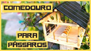 Comedouro Para Pássaros Livres DIY Casinha de Madeira [upl. by Einnaf]