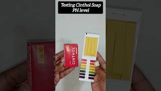 Cinthol Soap Ph test phtest testingproducts shorts youtubeshorts ytshorts cinthol bathsoap [upl. by Metabel]