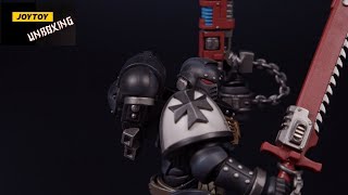 BLACK TEMPLARS PRIMARIS CRUSADER INITIATE ADAGROM 40K 118 figure unboxing JoyToy JT3624  JT3617 [upl. by Eluj]