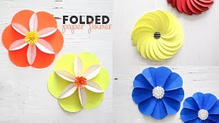 DIY Folded Paper Flowers [upl. by Anirok]