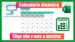 📆 CALENDARIO PERPETUO en Excel sin macros  📅 Calendario dinámico [upl. by Khajeh]