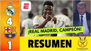 REAL MADRID HUMILLÓ 41 al BARCELONA con HATTRICK de VINICIUS y es CAMPEÓN  Supercopa de España [upl. by Delphina]