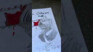 Drawing Chainsaw Man chainsawman rock [upl. by Douglass931]