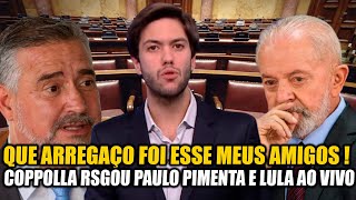 CAIO COPPOLA ARREGAÇ0U PAULO PIMENTA E LULA AO VIVO NA CNN E FAZ ESQUERDISTA ENGOLIR CALADO [upl. by Damalus]