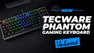 TECWARE Phantom TKL Outemu Brown Switches Mechanical RGB Gaming 87 Keyboard Unboxing Sound Review [upl. by Sehguh]