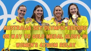 Australia Set Olympic Record on way to GOLD Medal glory in Women’s 4X100M Relay [upl. by Yramanna]