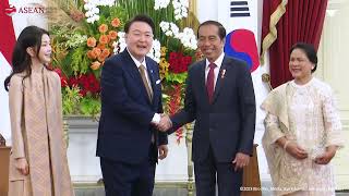 Presiden Jokowi Terima Kunjungan Presiden Republik Korea Istana Merdeka 8 September 2023 [upl. by Iliram813]