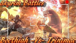 Skyrim Battles  Boethiah Vs Trinimac Legendary Settings [upl. by Sinnaoi]