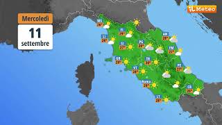 Meteo previsioni meteo Mercoledì 11 settembre 2024 [upl. by Airetal]