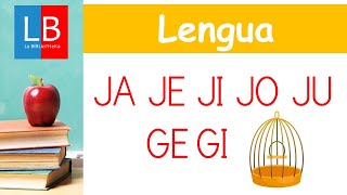 JA JE JI JO JU GE GI Aprender a LEER para niños ✔👩‍🏫PRIMARIA [upl. by Bartram864]