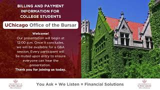 Billing and Payment Information for College Students Webinar Recording [upl. by Aissatan]