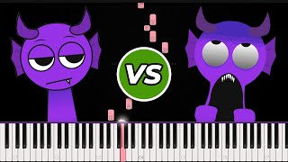 Normal vs Horror Sprunki Retake Sounds 👉 Piano Tutorial [upl. by Christy]