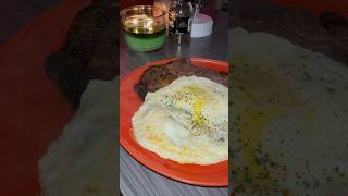 steak eggs breakfast food cooking cookwithme cookingfood youtube shorts [upl. by Ydner]