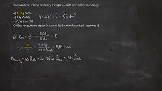 Sporządzono wodne roztwory o objętości 200 cm³ które zawierały a 111g CaCl₂ b 16g CuSO₄ [upl. by Bonns764]