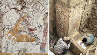 Archaeologists uncover extraordinary Moche throne and murals of female leader in Peru [upl. by Furey]