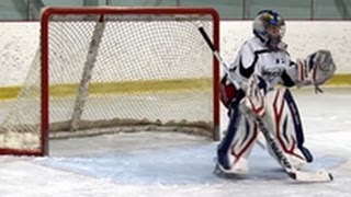 Ice Hockey Goalie Drill Simple Hand Saves [upl. by Aphra]