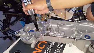 How to install GY6 Bearings Chain Guide Gasket Spray Oil Seals amp Stroker Part 4 [upl. by Akamahs]