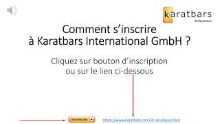 Karatbars inscription client ou affilié [upl. by Effie]